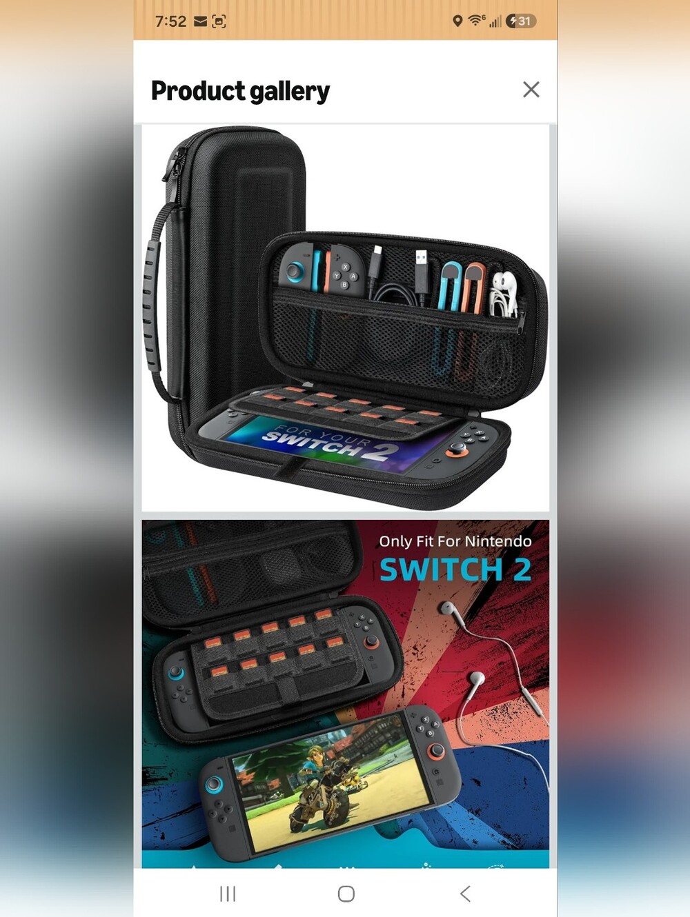 TIMOVO Black Hard Shell Nintendo Switch 2 Carrying Case